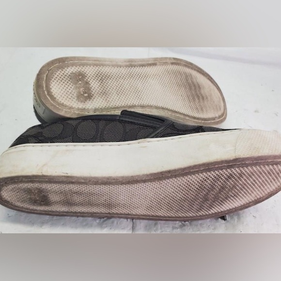 Coach Women’s Black Signature Logo Slip-On Shoes Size 7 - Picture 4 of 4